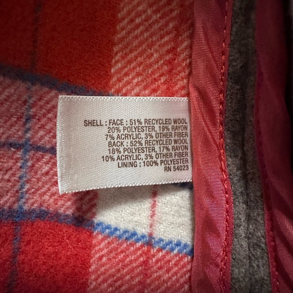 Old Navy Women's Brown Wool Blend Hooded Toggle Zip Coat - Picture 7 of 7